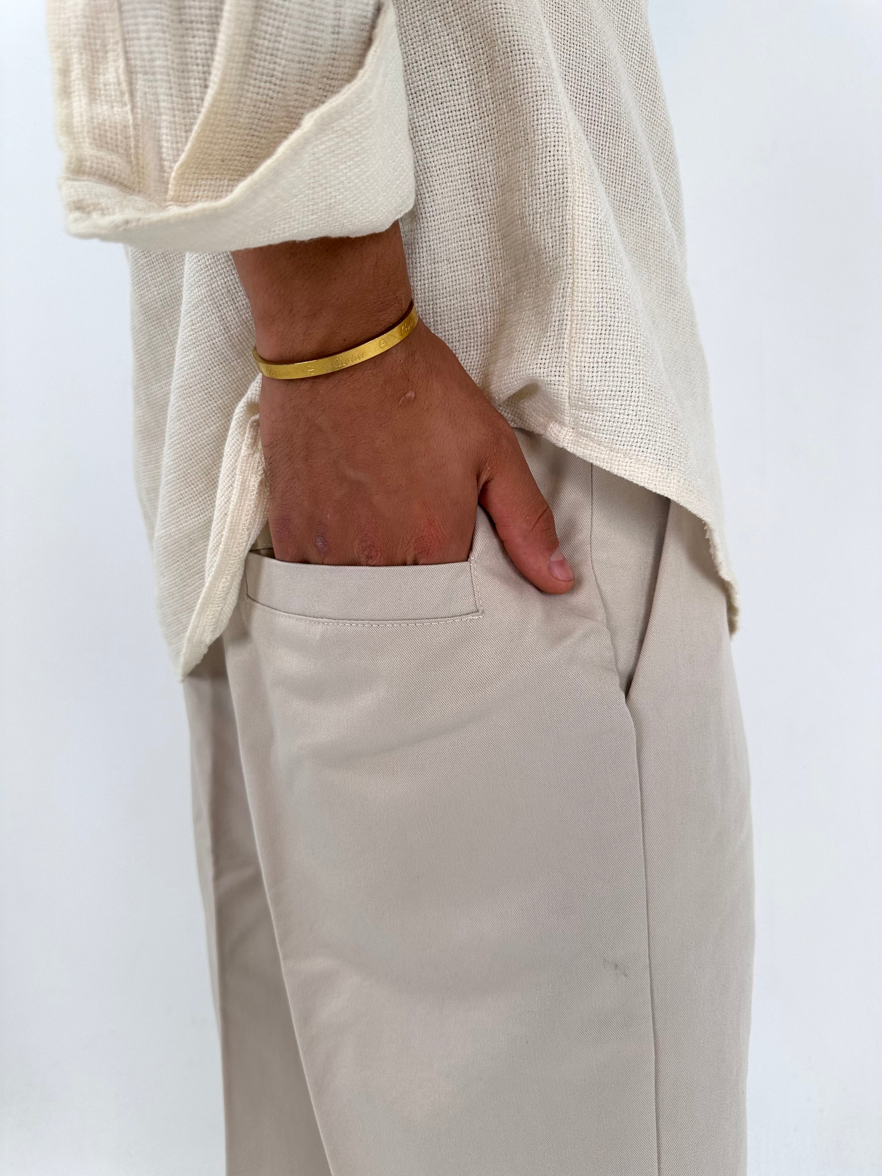 Classic Tailored Trousers – Beige